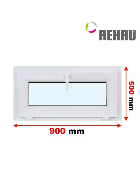 Kunststofffenster PVC Fenster 90 x 50 cm KIPP Rehau Synego
