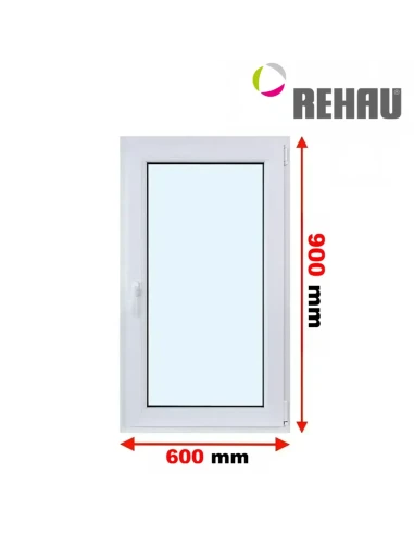 Kunststofffenster PVC Fenster 60 x 90 cm DREH/KIPP Rehau Synego