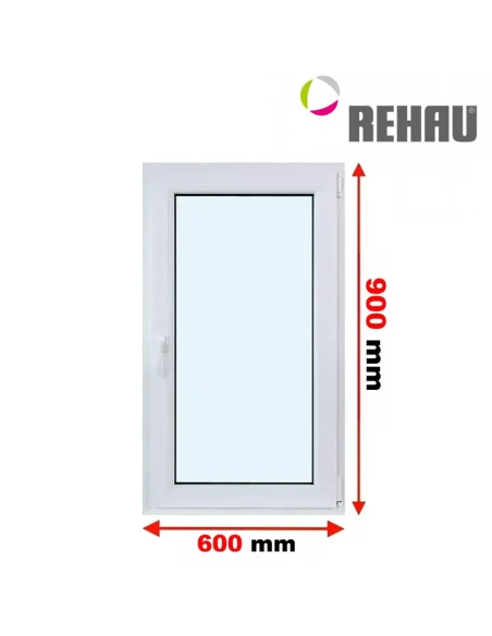 Kunststofffenster PVC Fenster 60 x 90 cm DREH/KIPP Rehau Synego