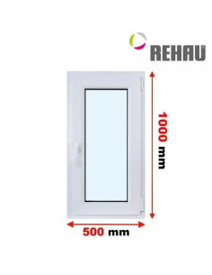 Kunststofffenster PVC Fenster 50 x 100 cm DREH/KIPP Rehau Synego