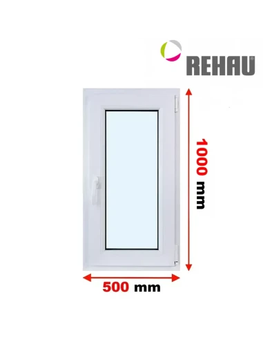 Kunststofffenster PVC Fenster 50 x 100 cm DREH/KIPP Rehau Synego