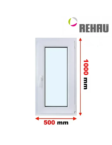 Kunststofffenster PVC Fenster 50 x 100 cm DREH/KIPP Rehau Synego