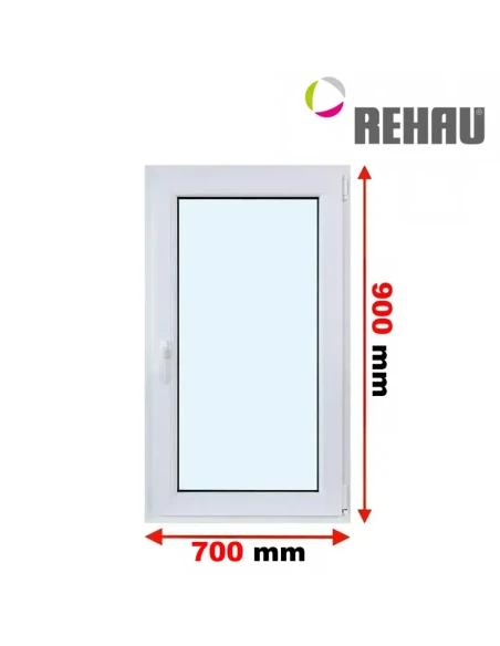 Kunststofffenster PVC Fenster 70 x 90 cm DREH/KIPP Rehau Synego