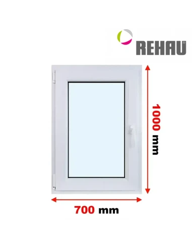 Kunststofffenster PVC Fenster 70 x 100 cm DREH/KIPP Rehau Synego