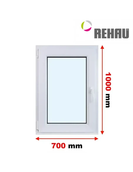 Kunststofffenster PVC Fenster 70 x 100 cm DREH/KIPP Rehau Synego