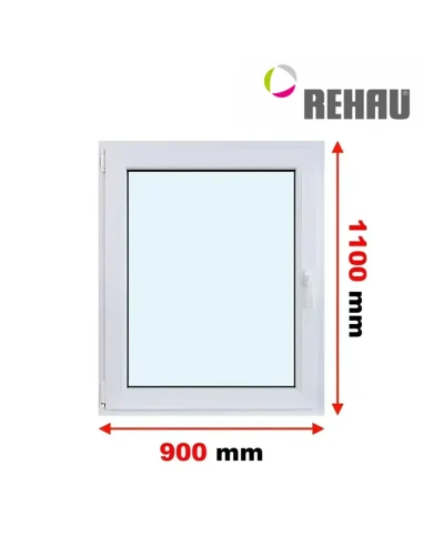 Kunststofffenster PVC Fenster 90 x 110 cm DREH/KIPP Rehau Synego
