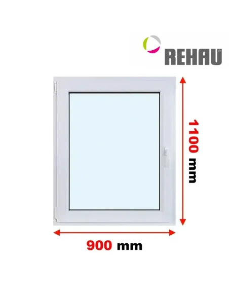 Kunststofffenster PVC Fenster 90 x 110 cm DREH/KIPP Rehau Synego