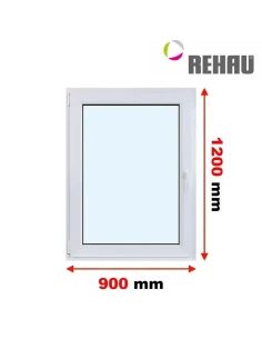 Kunststofffenster PVC Fenster 90 x 120 cm DREH/KIPP Rehau Synego