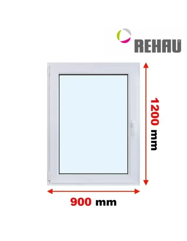 Kunststofffenster PVC Fenster 90 x 120 cm DREH/KIPP Rehau Synego
