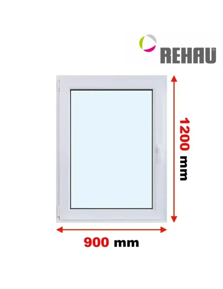 Kunststofffenster PVC Fenster 90 x 120 cm DREH/KIPP Rehau Synego