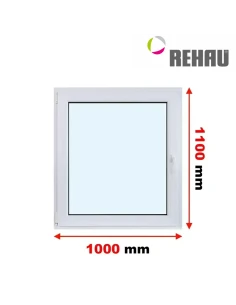 Kunststofffenster PVC Fenster 100 x 110 cm DREH/KIPP Rehau Synego