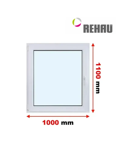 Kunststofffenster PVC Fenster 100 x 110 cm DREH/KIPP Rehau Synego