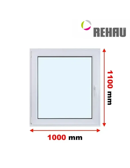 Kunststofffenster PVC Fenster 100 x 110 cm DREH/KIPP Rehau Synego