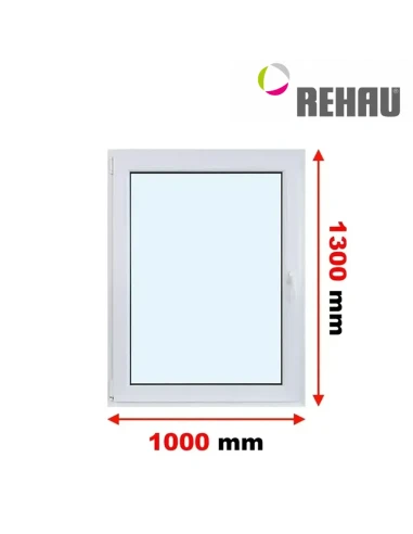 Kunststofffenster PVC Fenster 100 x 130 cm DREH/KIPP Rehau Synego