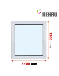 Kunststofffenster PVC Fenster 110 x 120 cm DREH/KIPP Rehau Synego