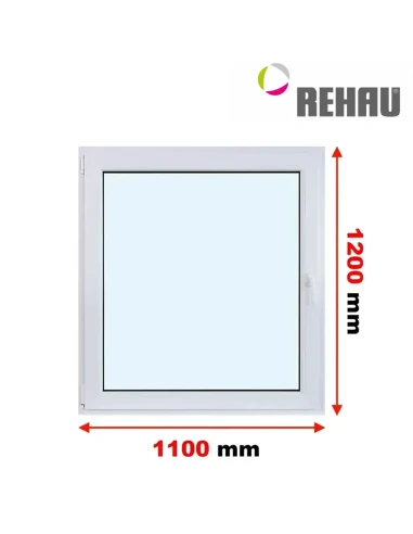 Kunststofffenster PVC Fenster 110 x 120 cm DREH/KIPP Rehau Synego