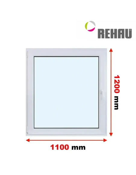 Kunststofffenster PVC Fenster 110 x 120 cm DREH/KIPP Rehau Synego