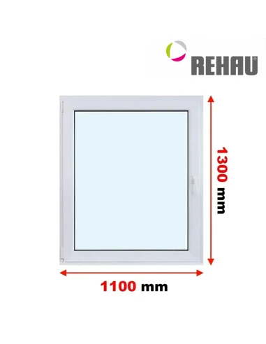 Kunststofffenster PVC Fenster 110 x 130 cm DREH/KIPP Rehau Synego
