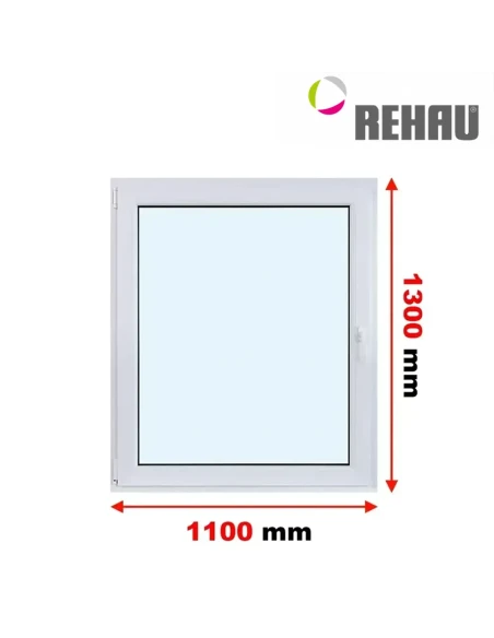 Kunststofffenster PVC Fenster 110 x 130 cm DREH/KIPP Rehau Synego