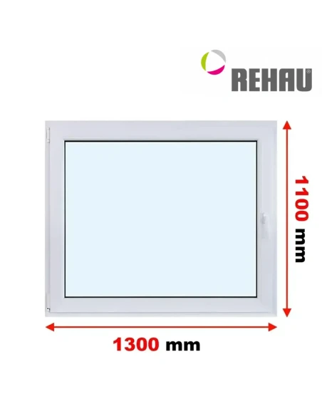 Kunststofffenster PVC Fenster 130 x 110 cm DREH/KIPP Rehau Synego