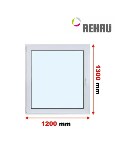 Kunststofffenster PVC Fenster 120 x 130 cm DREH/KIPP Rehau Synego