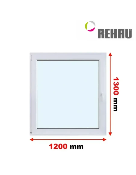 Kunststofffenster PVC Fenster 120 x 130 cm DREH/KIPP Rehau Synego