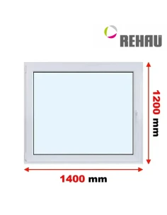 Kunststofffenster PVC Fenster 140 x 120 cm DREH/KIPP Rehau Synego