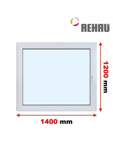 Kunststofffenster PVC Fenster 140 x 120 cm DREH/KIPP Rehau Synego