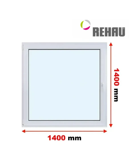 Kunststofffenster PVC Fenster 140 x 140 cm DREH/KIPP Rehau Synego