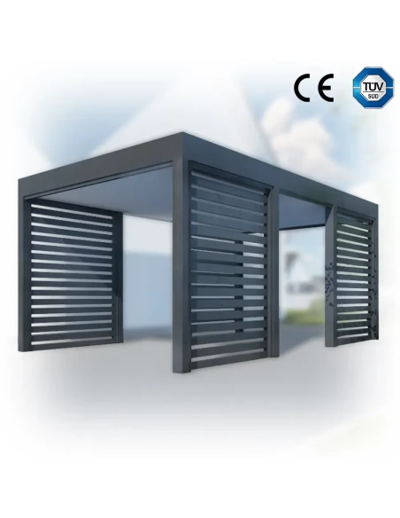 Carport Stahl Modern Garagen 3x6m Wande 4+0