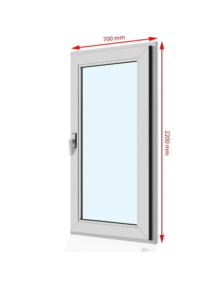 Kunststoff Balkontür PVC 70 x 220 cm DREH Aluplast Ideal 4000