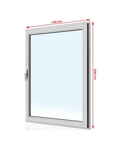 Kunststoff Balkontür PVC 110 x 220 cm DREH Aluplast Ideal 4000