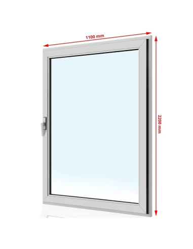 Kunststoff Balkontür PVC 110 x 220 cm DREH Aluplast Ideal 4000
