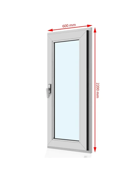 Kunststoff Balkontür PVC 60 x 220 cm DREH/KIPP Aluplast Ideal 4000