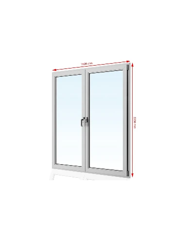 Kunststoff Balkontür PVC 150 x 220 cm DREH + DREH/KIPP Aluplast Ideal 4000