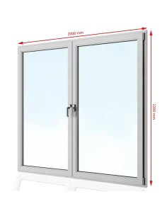 Kunststoff Balkontür PVC 200 x 220 cm DREH + DREH/KIPP Aluplast Ideal 4000