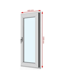 Kunststoff Balkontür PVC 60 x 220 cm DREH Aluplast Ideal 8000