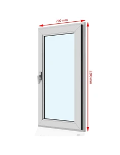 Kunststoff Balkontür PVC 70 x 220 cm DREH Aluplast Ideal 8000