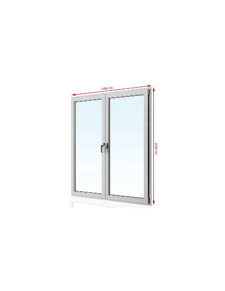 Kunststoff Balkontür PVC 150 x 220 cm DREH + DREH/KIPP Aluplast Ideal 8000