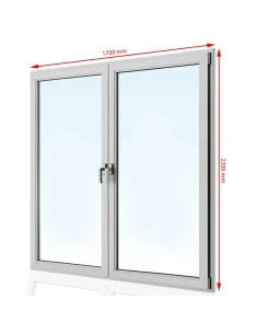 Kunststoff Balkontür PVC 170 x 220 cm DREH + DREH/KIPP Aluplast Ideal 8000