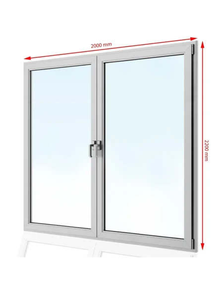 Kunststoff Balkontür PVC 200 x 220 cm DREH + DREH/KIPP Aluplast Ideal 8000