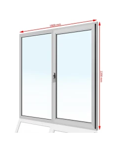Kunststoff Balkontür PVC 180 x 220 cm FIX + DREH/KIPP Aluplast Ideal 8000