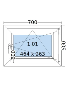Kunststofffenster PVC Fenster 70 x 50 cm DREH/KIPP Salamander GreenEvolution 76 2