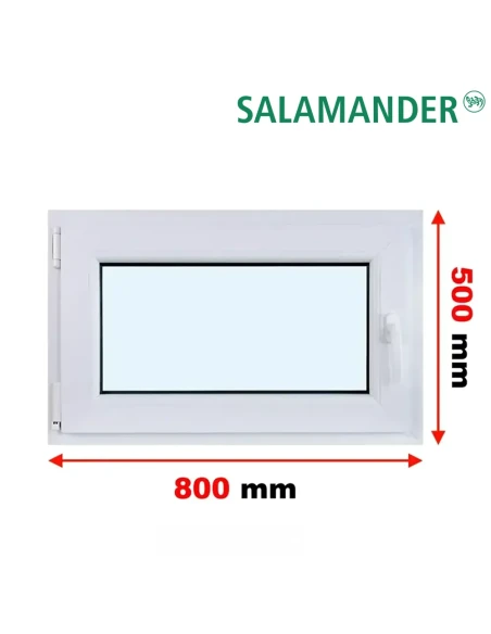 Kunststofffenster PVC Fenster 80 x 50 cm DREH/KIPP Salamander GreenEvolution 76