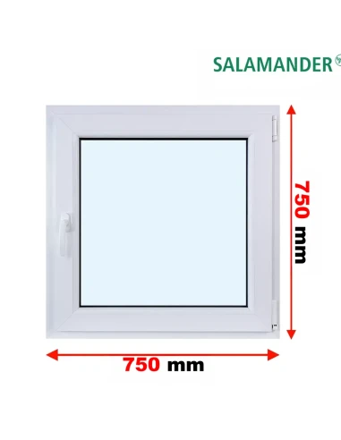 Kunststofffenster PVC Fenster 75 x 75 cm DREH/KIPP Salamander GreenEvolution 76