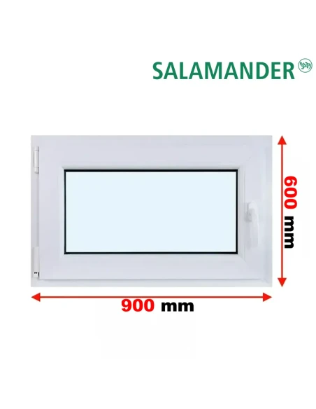 Kunststofffenster PVC Fenster 90 x 60 cm DREH/KIPP Salamander GreenEvolution 76
