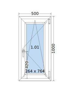 Kunststofffenster PVC Fenster 50 x 100 cm DREH/KIPP Salamander GreenEvolution 76 2