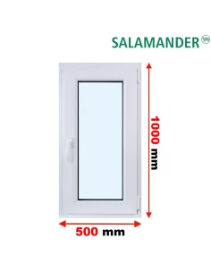 Kunststofffenster PVC Fenster 50 x 100 cm DREH/KIPP Salamander GreenEvolution 76