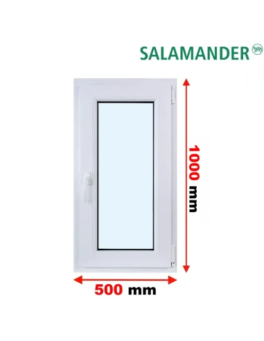 Kunststofffenster PVC Fenster 50 x 100 cm DREH/KIPP Salamander GreenEvolution 76