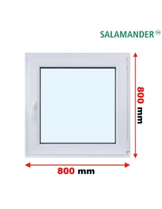 Kunststofffenster PVC Fenster 80 x 80 cm DREH/KIPP Salamander GreenEvolution 76